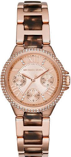 montre michael kors mk4308|Women's Rose Gold Michael Kors Mini Camille Glitz Watch MK4308.